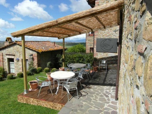 Pergola legno addossata - legno, a