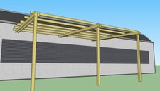Pergola addossata 4x5 in legno