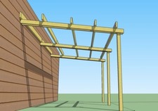Pergola addossata 3x5 in legno
