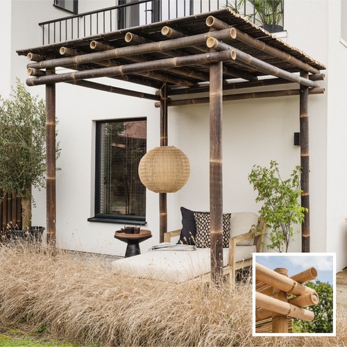 Pergola bambù legno - bambù, giardino