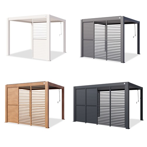 Parete lamellare per pergola - lamellare,