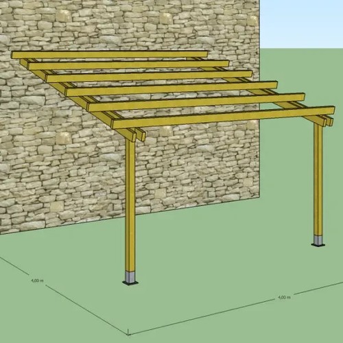 Pergola addossata 240x300 - , in