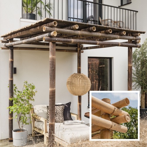 Pergola bambù legno - legno, giardino