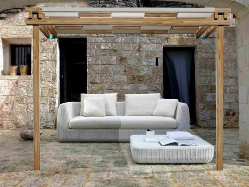 Pergola giardino addossata - pergola, in